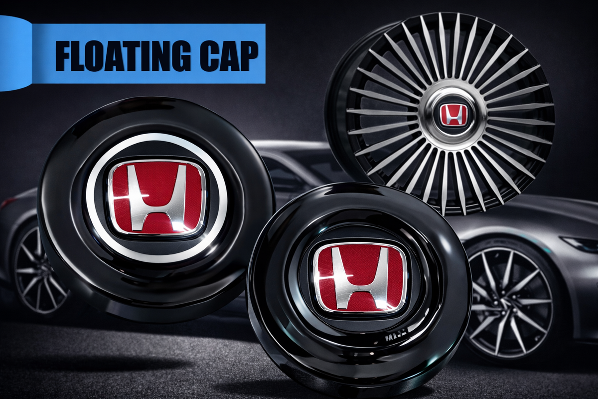 Honda Matte Charcoal Red Floating Center Cap