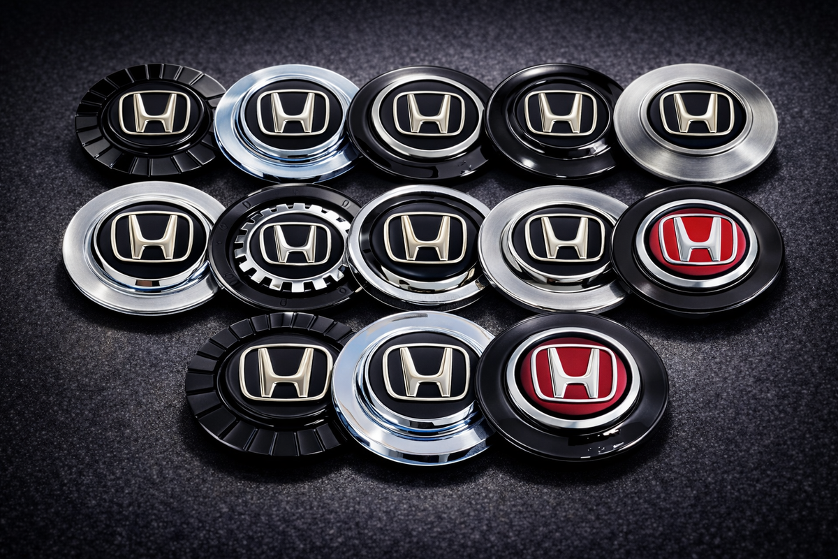 Honda Matte Charcoal Red Floating Center Cap