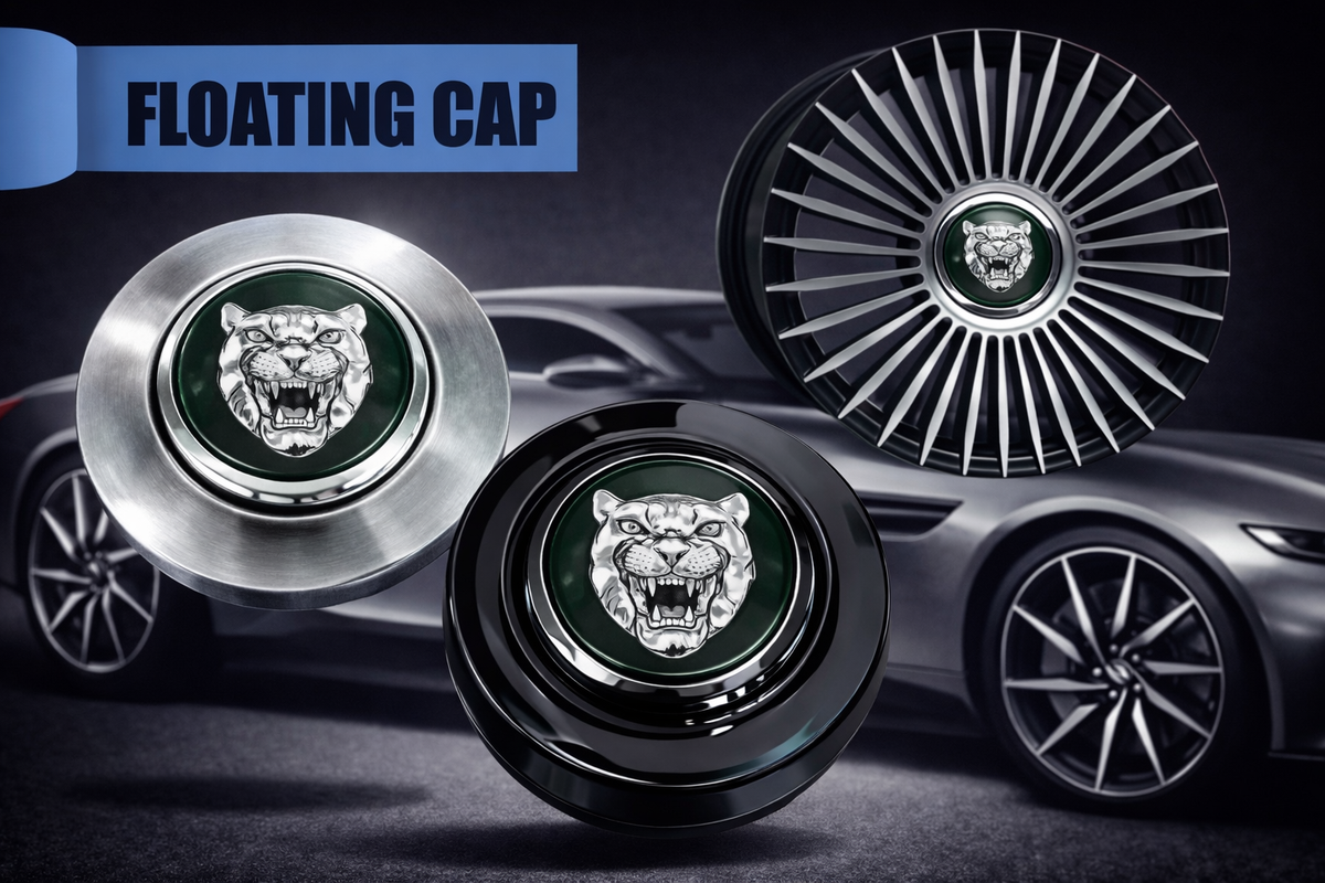 Jaguar Green Floating Center Cap