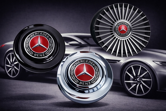 Mercedes Benz Red Alloy Floating Center Cap