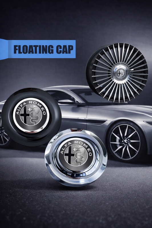 Alfa Romeo Black and White Floating Center Cap