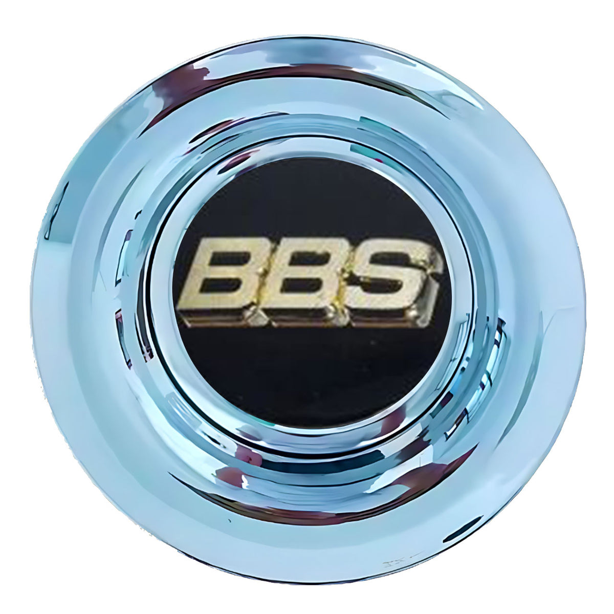 BBS Black & Gold Floating Center Caps Polished