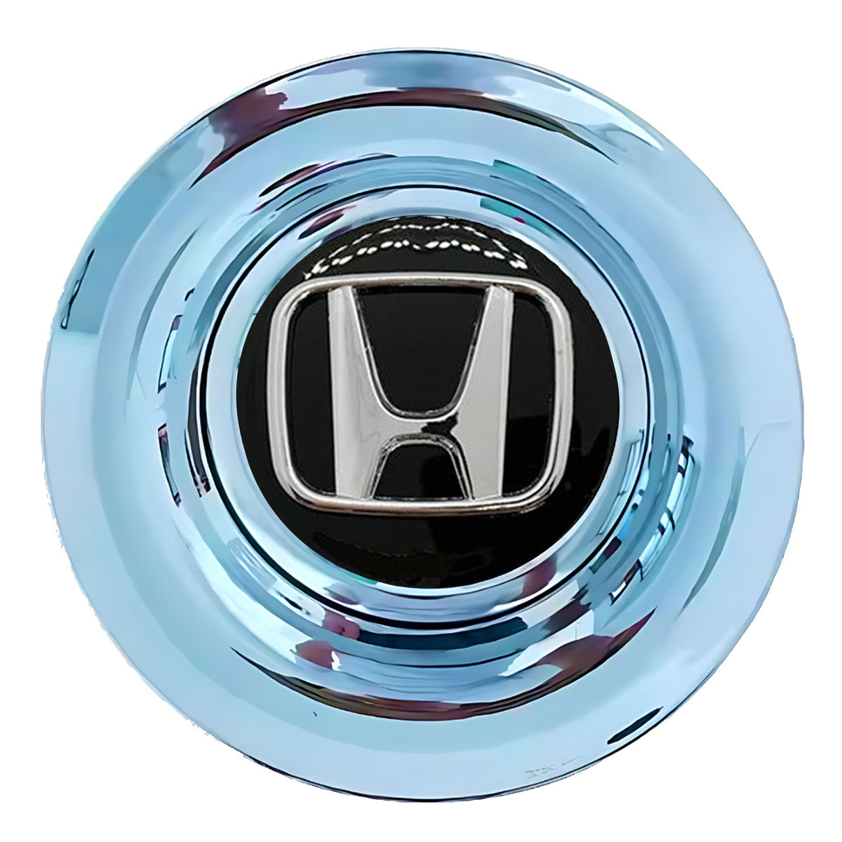Honda Black Floating Center Caps Polished