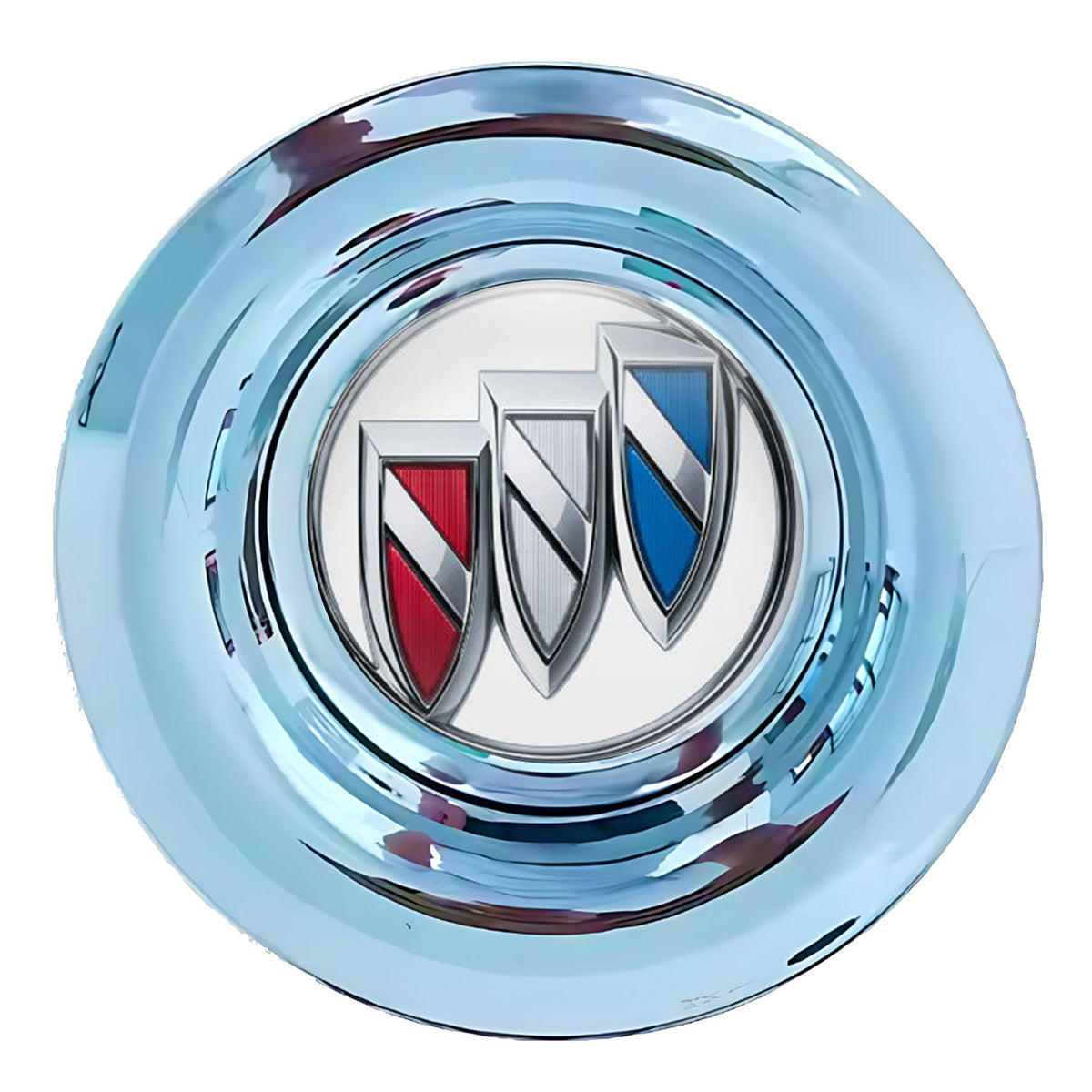 Buick White Floating Center Caps Polished