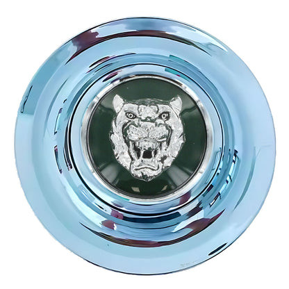Jaguar Green Floating Center Caps Polished