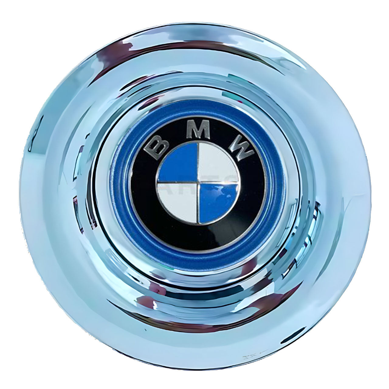 BMW Blue OEM Floating Center Caps Polished