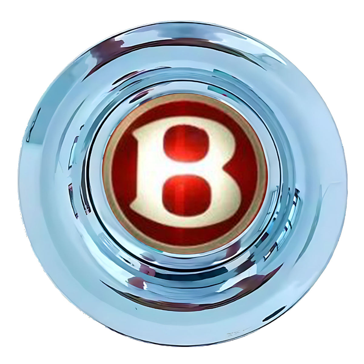 Bentley Red Floating Center Caps Polished