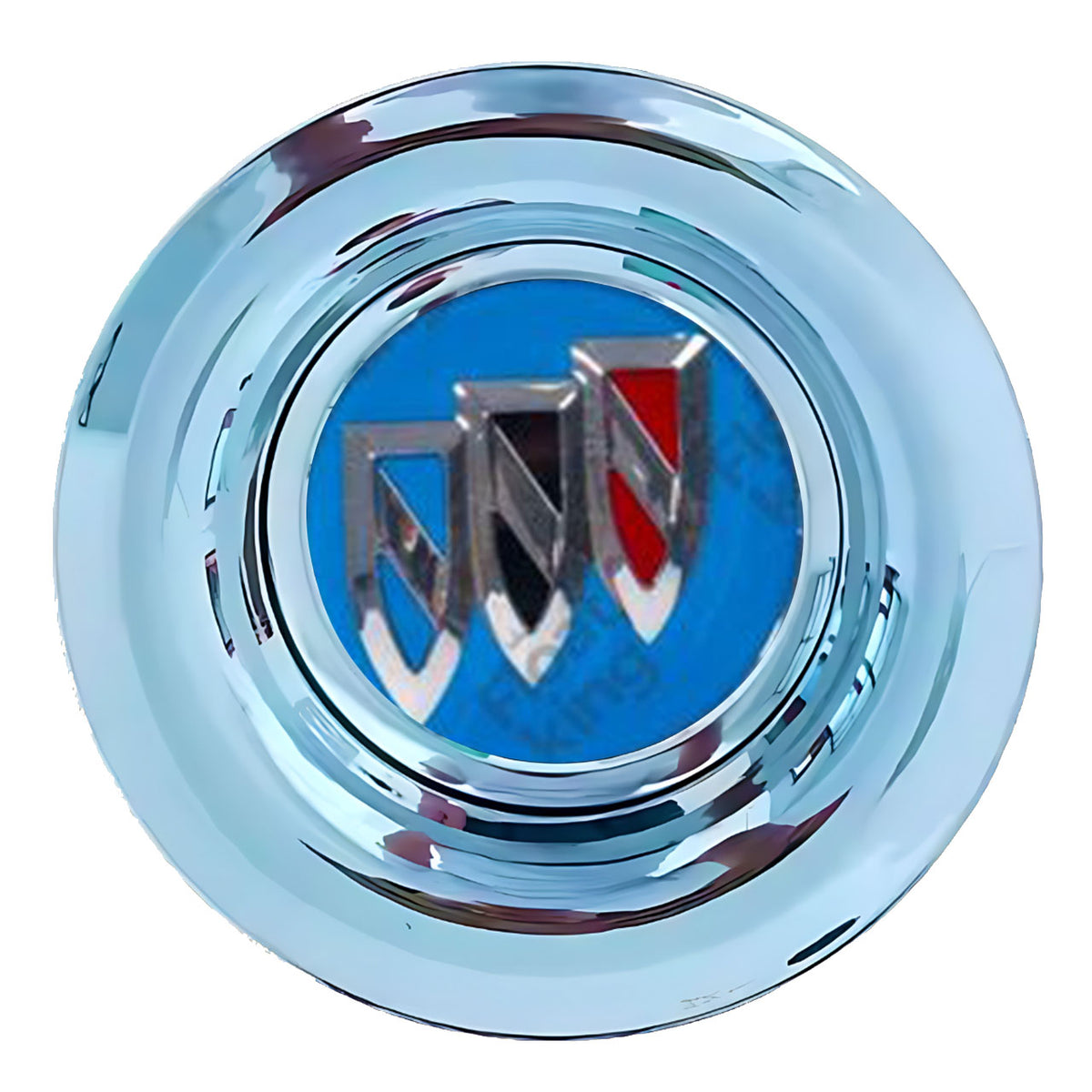Buick Blue Floating Center Caps Polished
