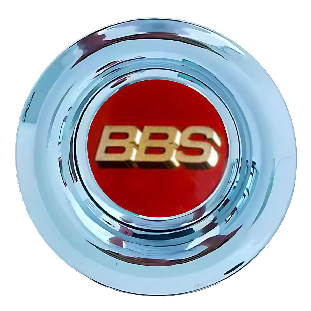 BBS Red & Gold Floating Center Caps Polished