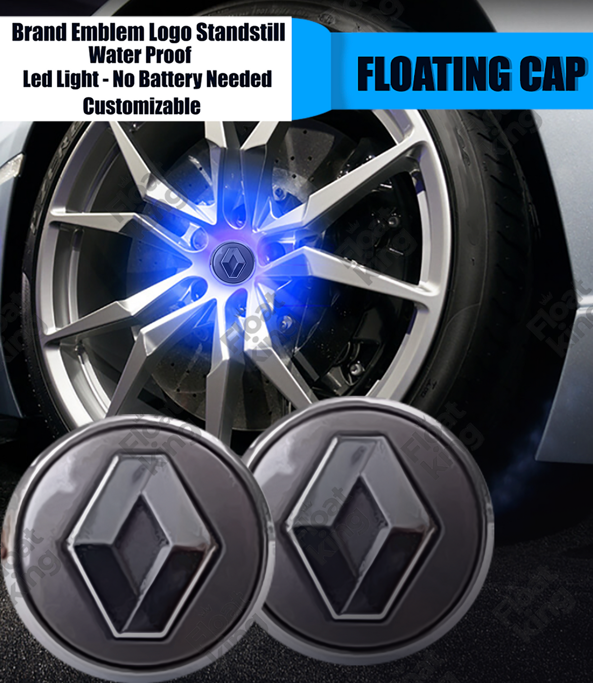 Renault Floating Center Caps