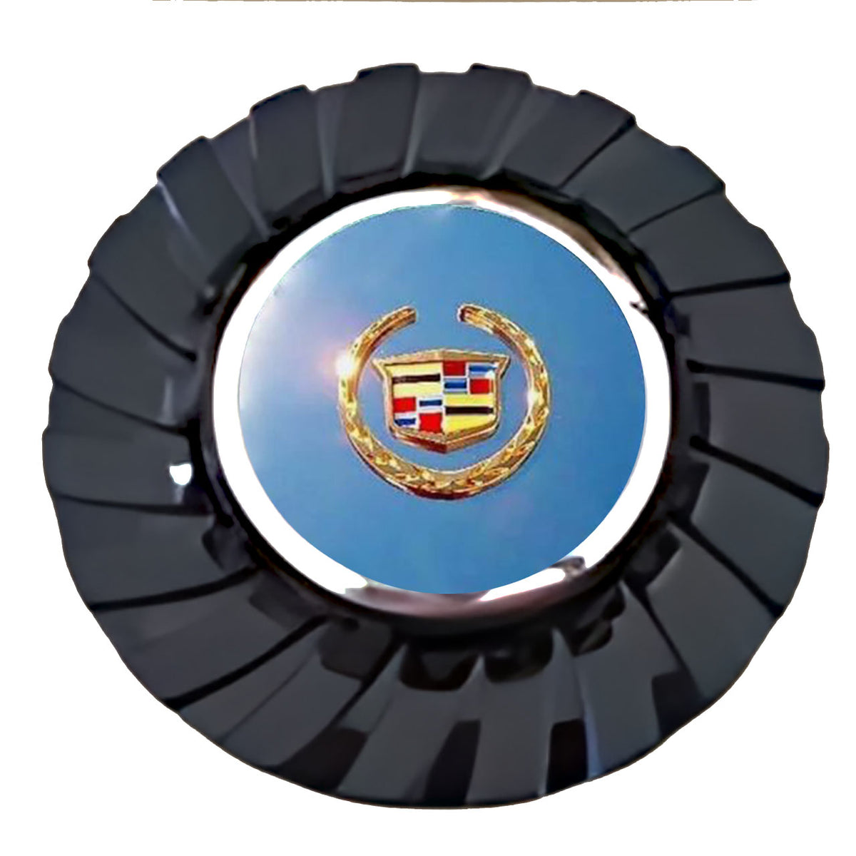 Cadillac Gold Oldschool Floating Center Caps True Direction