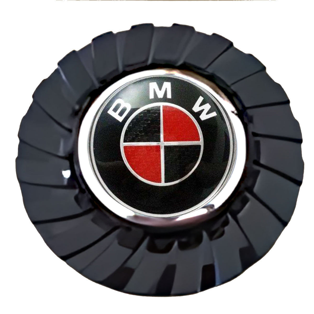 BMW Black & Red Floating Center Caps True Direction