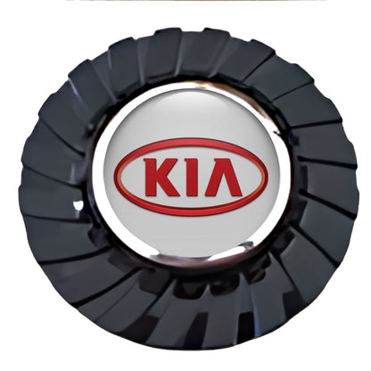 KIA Grey Red Floating Center Caps True Direction