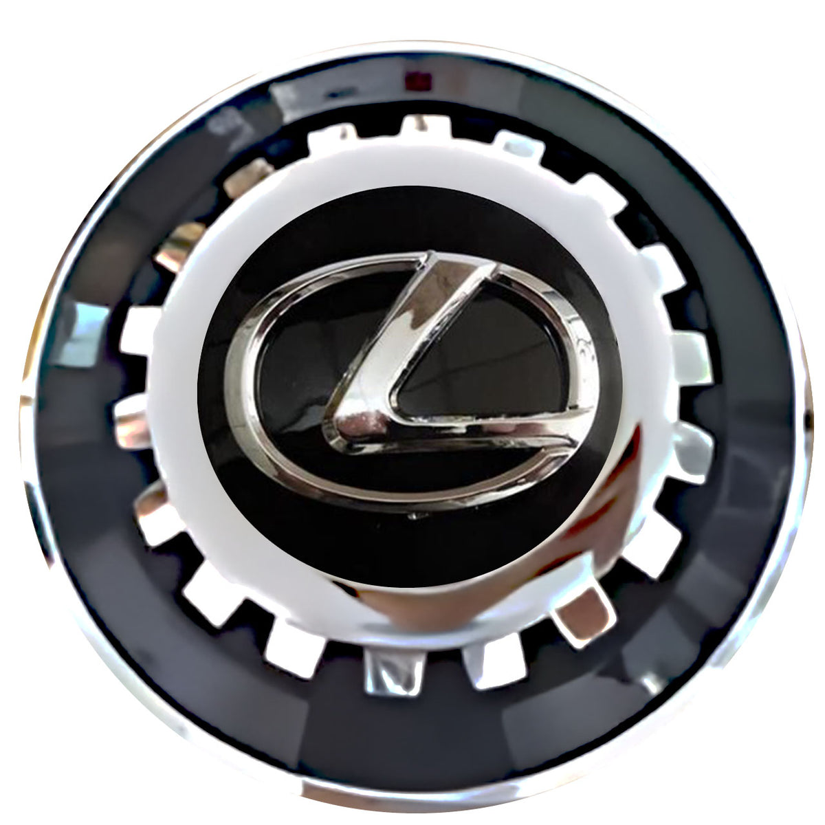 Lexus Floating Center Caps Black With Gear Shape Center