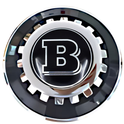 Brabus Floating Center Caps Black With Gear Shape Center