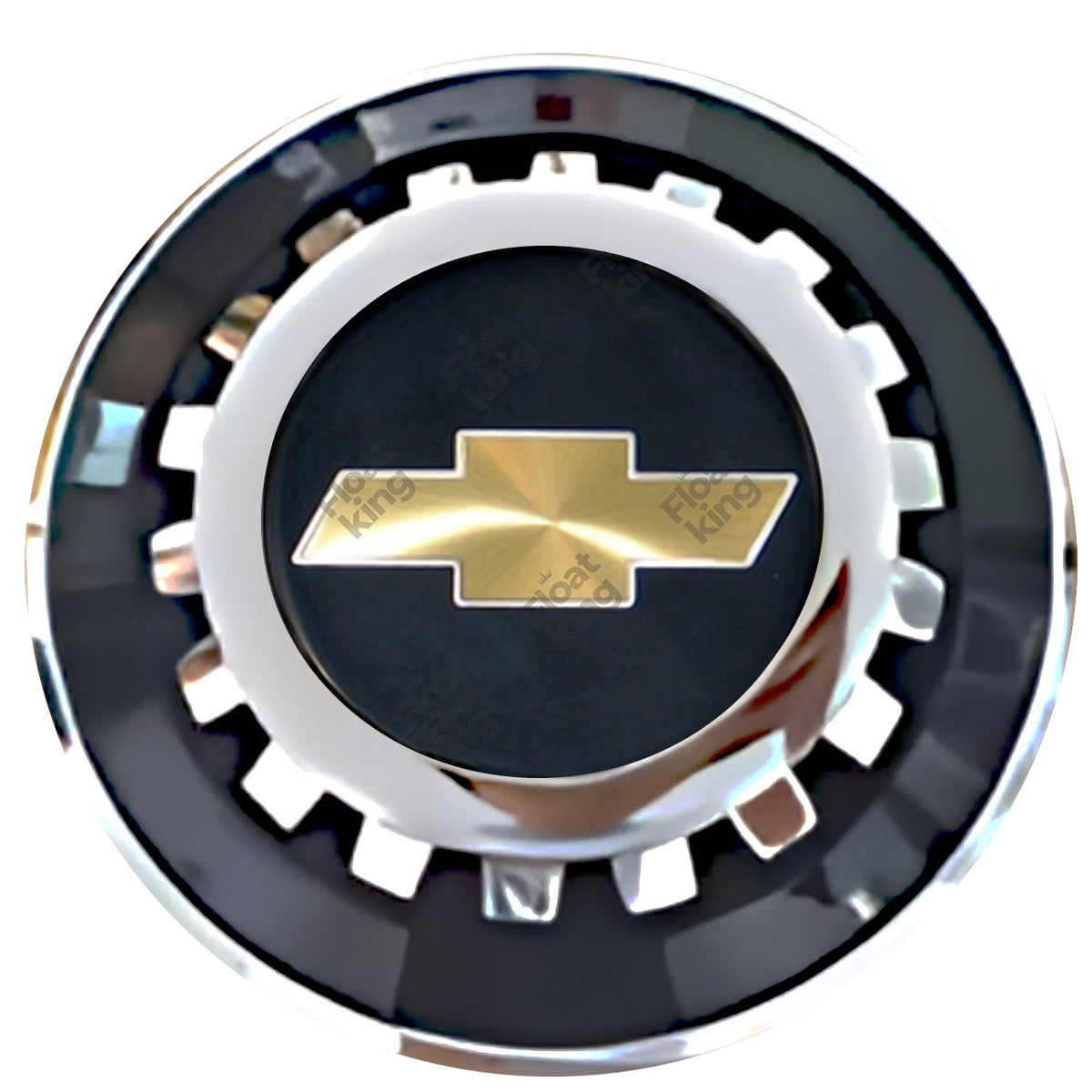 Chevrolet Floating Center Caps Black With Gear Shape Center