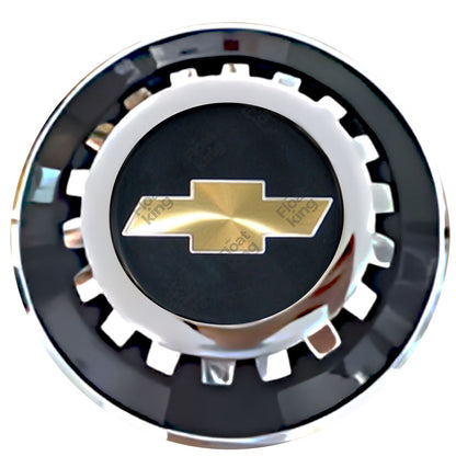Chevrolet Floating Center Caps Black With Gear Shape Center