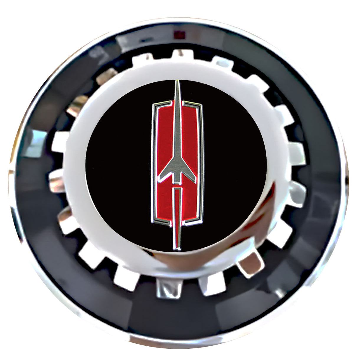 Oldsmobile Floating Center Caps Black With Gear Shape Center