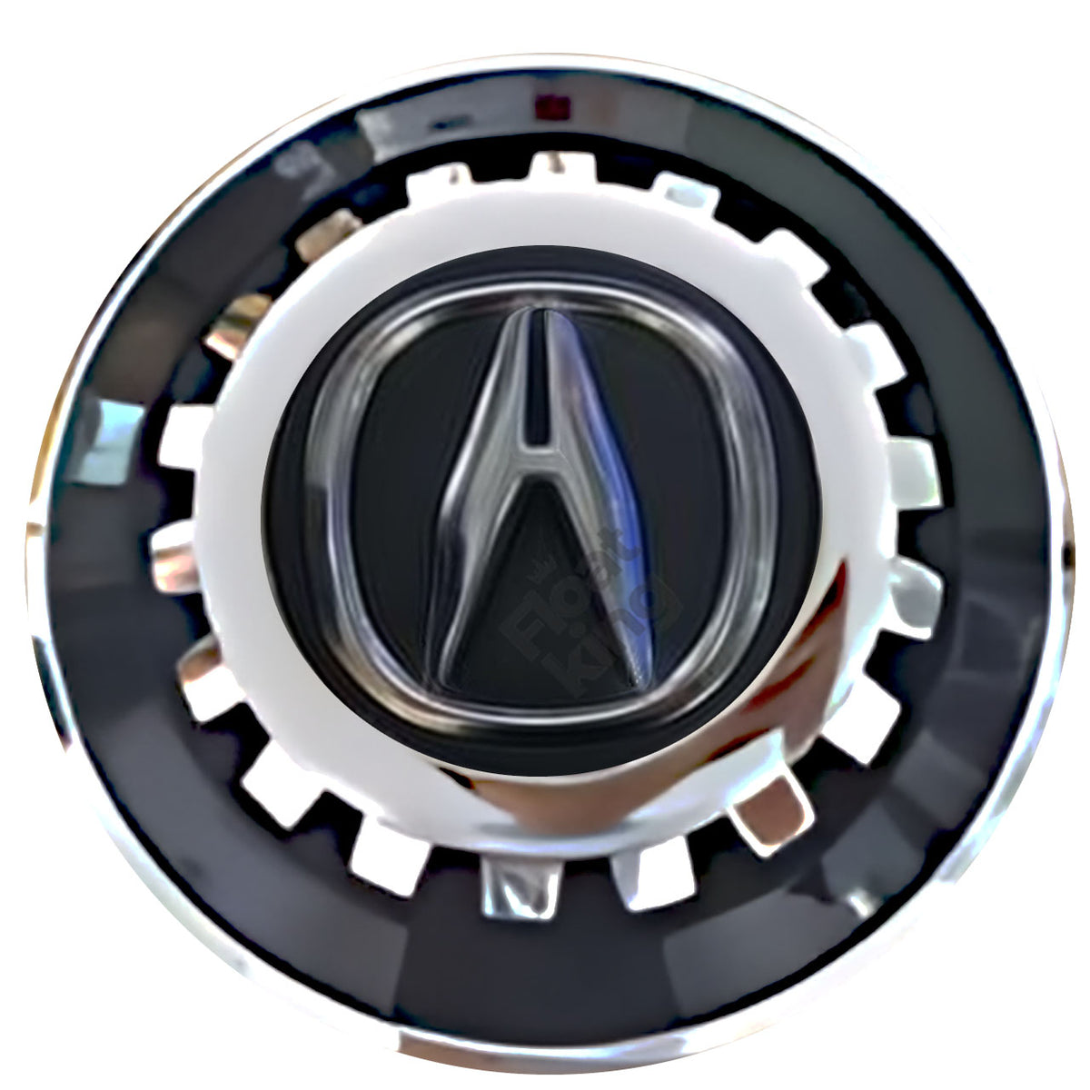 Honda Acura Floating Center Caps Black With Gear Shape Center