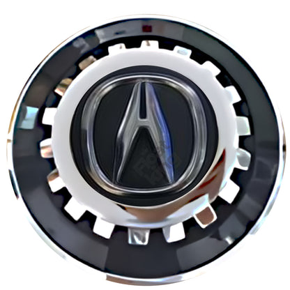 Honda Acura Floating Center Caps Black With Gear Shape Center