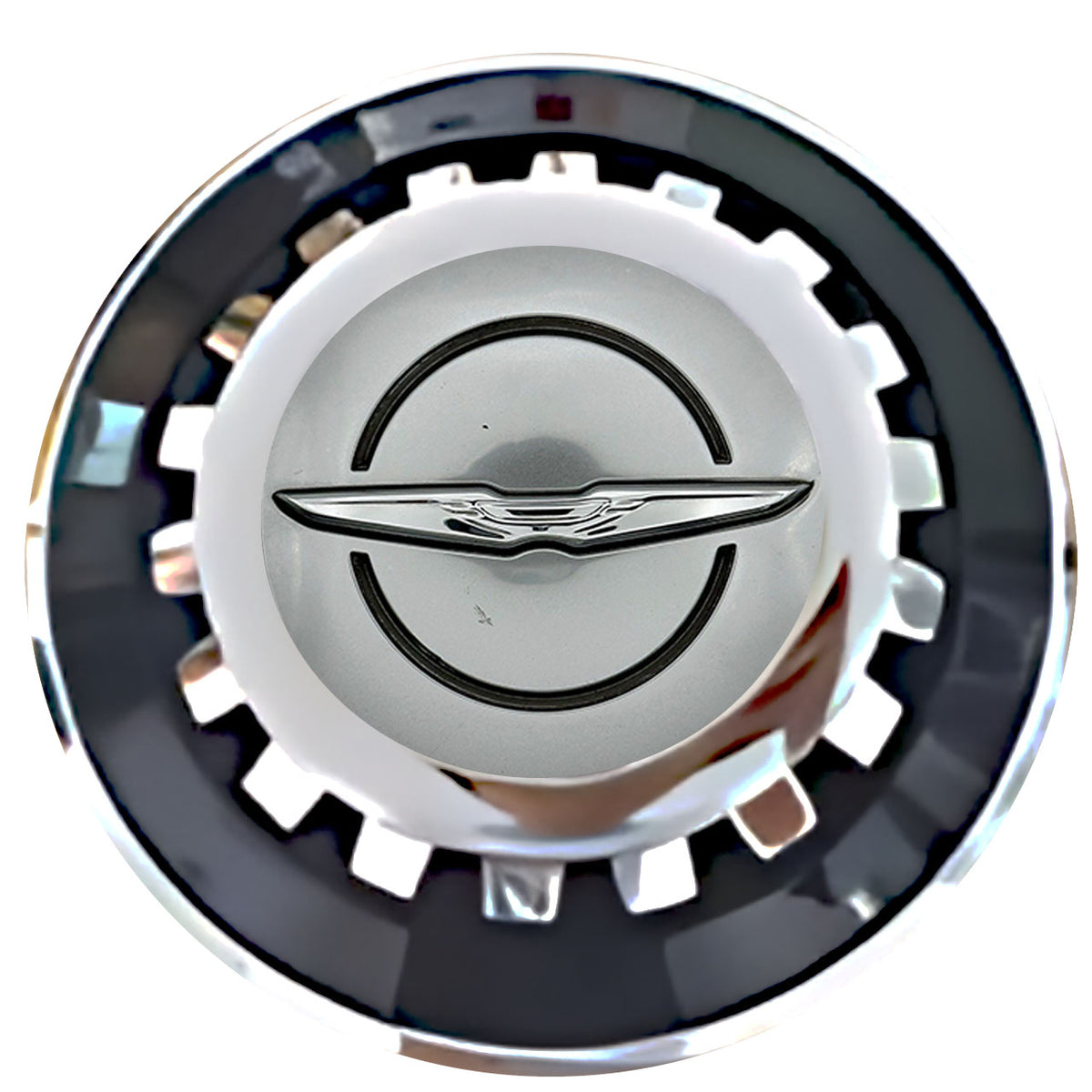 Chrysler Floating Center Caps Black With Gear Shape Center