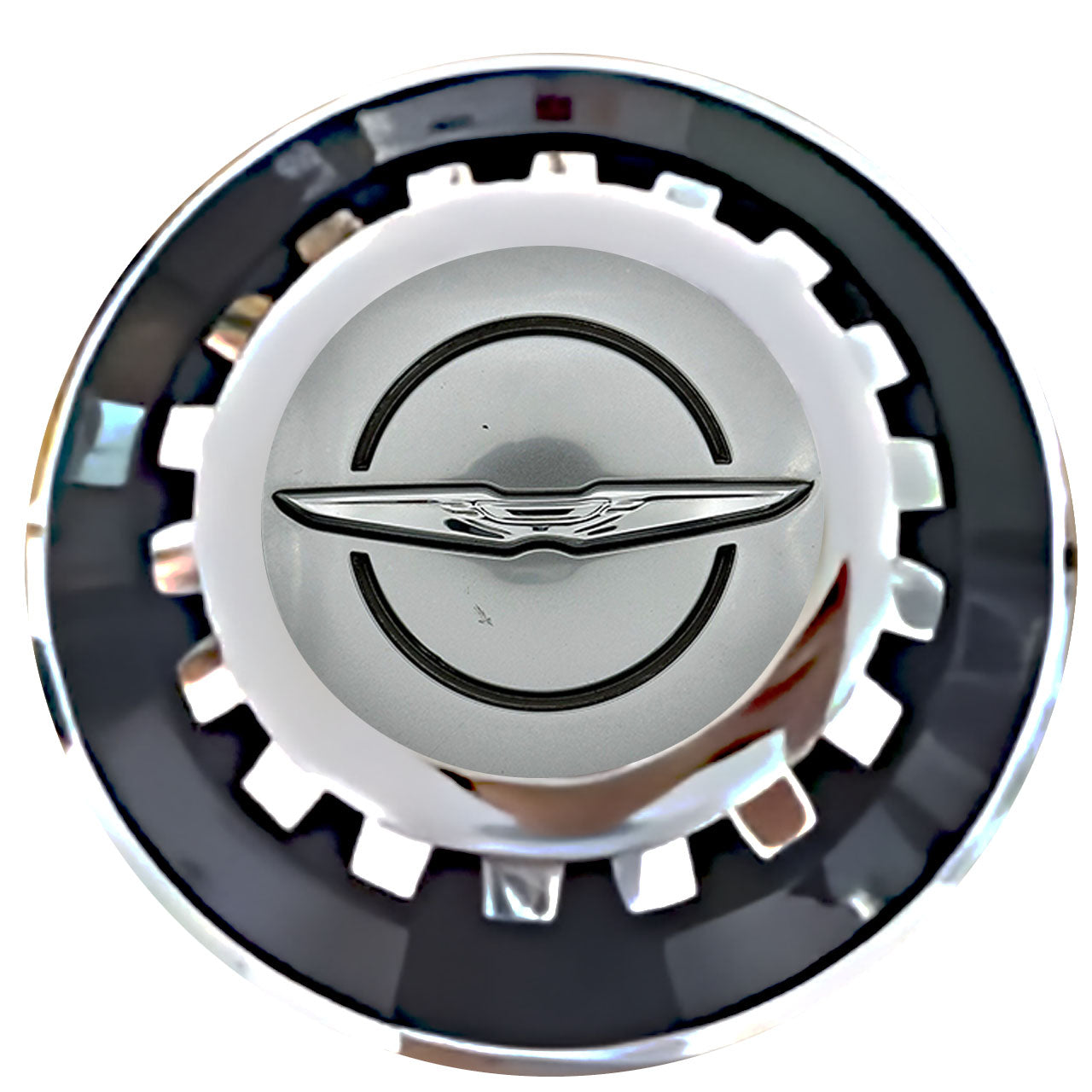 Chrysler Floating Center Caps Black With Gear Shape Center