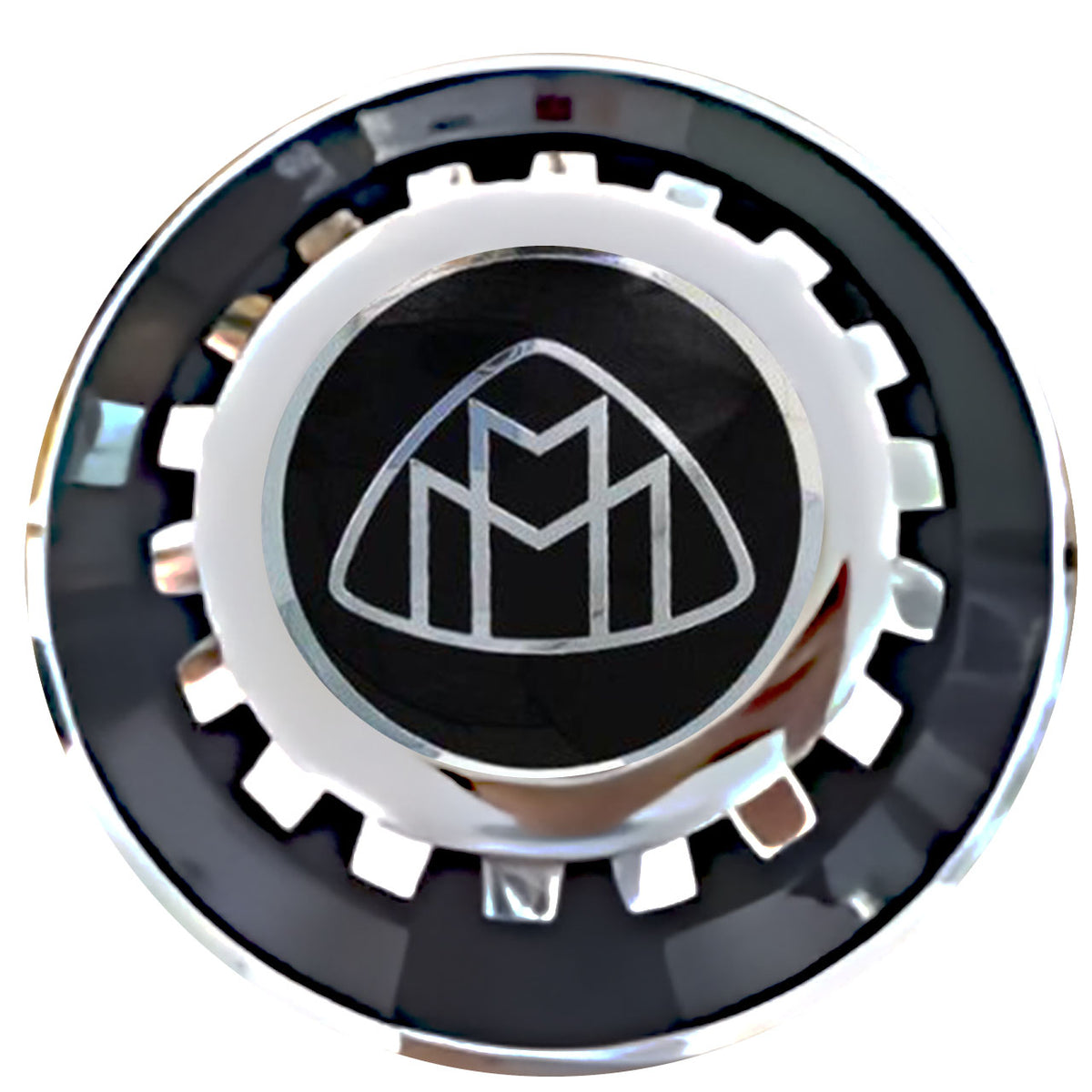 Maybach Floating Center Caps Black With Gear Shape Center