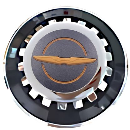 Chrysler Pacifica Floating Center Caps Black With Gear Shape Center