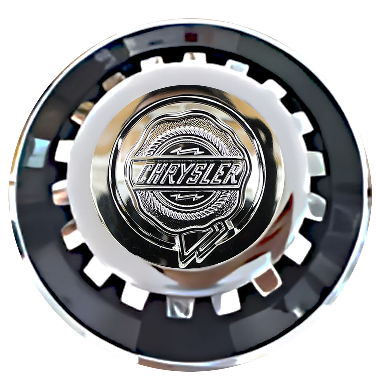 Chrysler Pacifica Floating Center Caps Black With Gear Shape Center