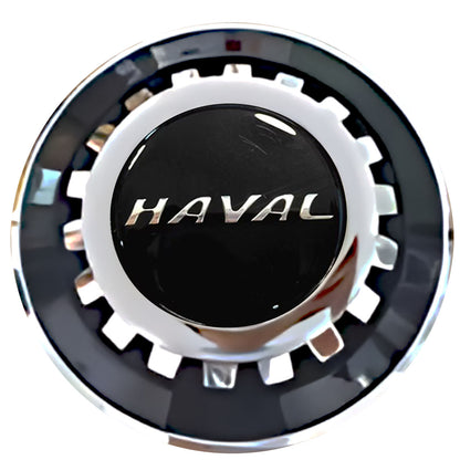 Haval Floating Center Caps Black With Gear Shape Center