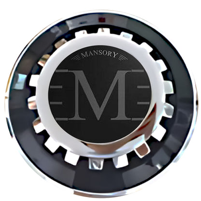 Mansory Floating Center Caps Black With Gear Shape Center