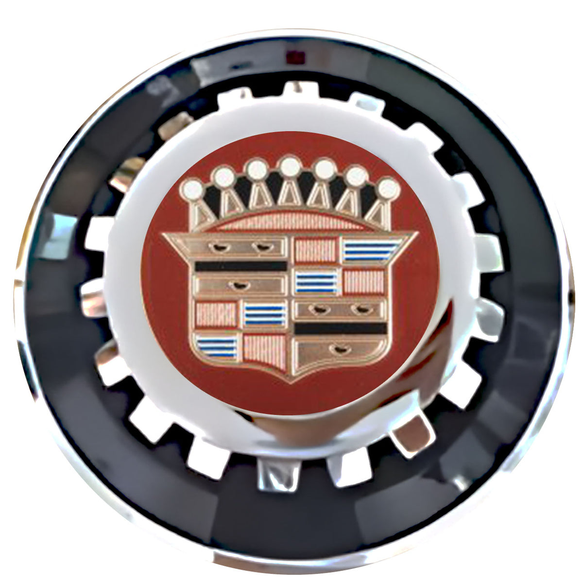 Cadillac Thundertaker Floating Center Caps Black With Gear Shape Center