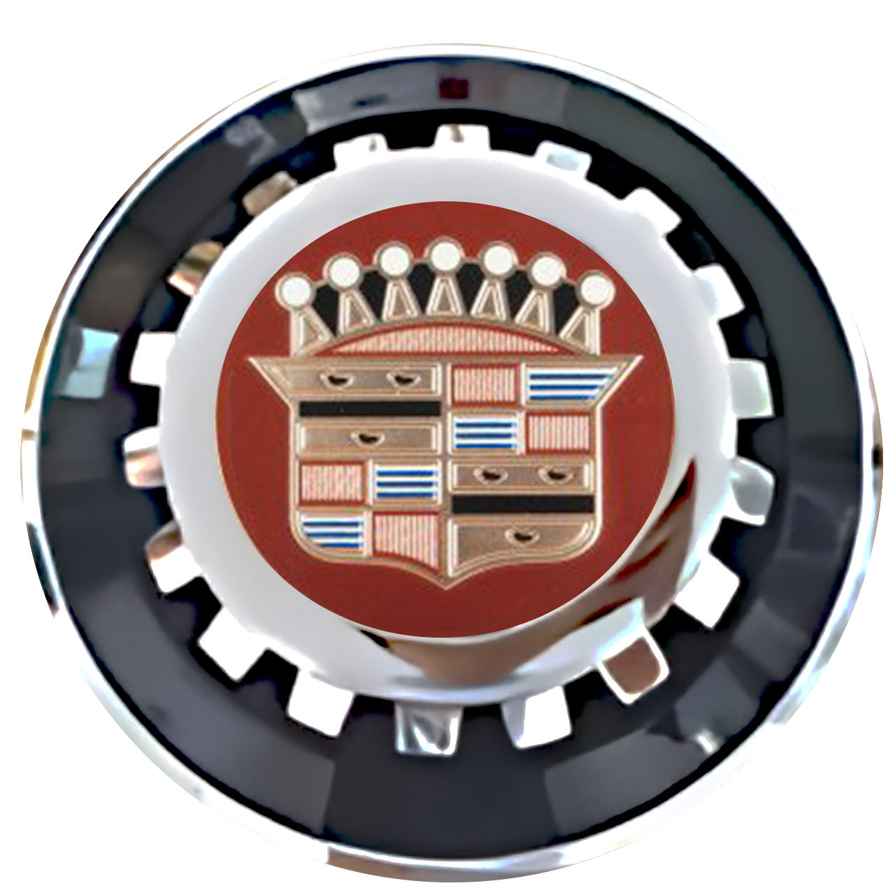 Cadillac Thundertaker Floating Center Caps Black With Gear Shape Center