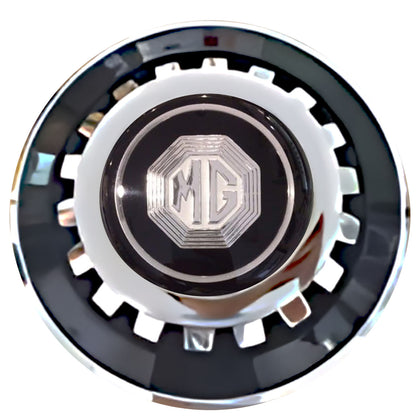 MG Floating Center Caps Black With Gear Shape Center