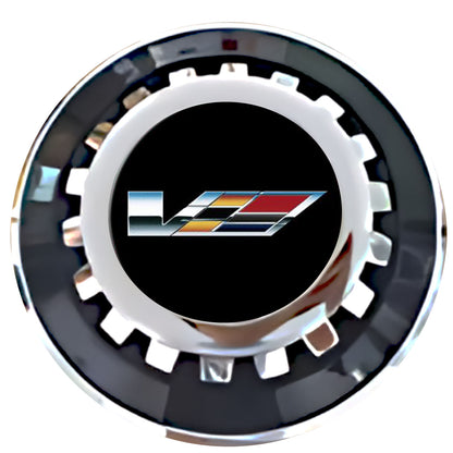 Cadillac CTS-V Floating Center Caps Black With Gear Shape Center