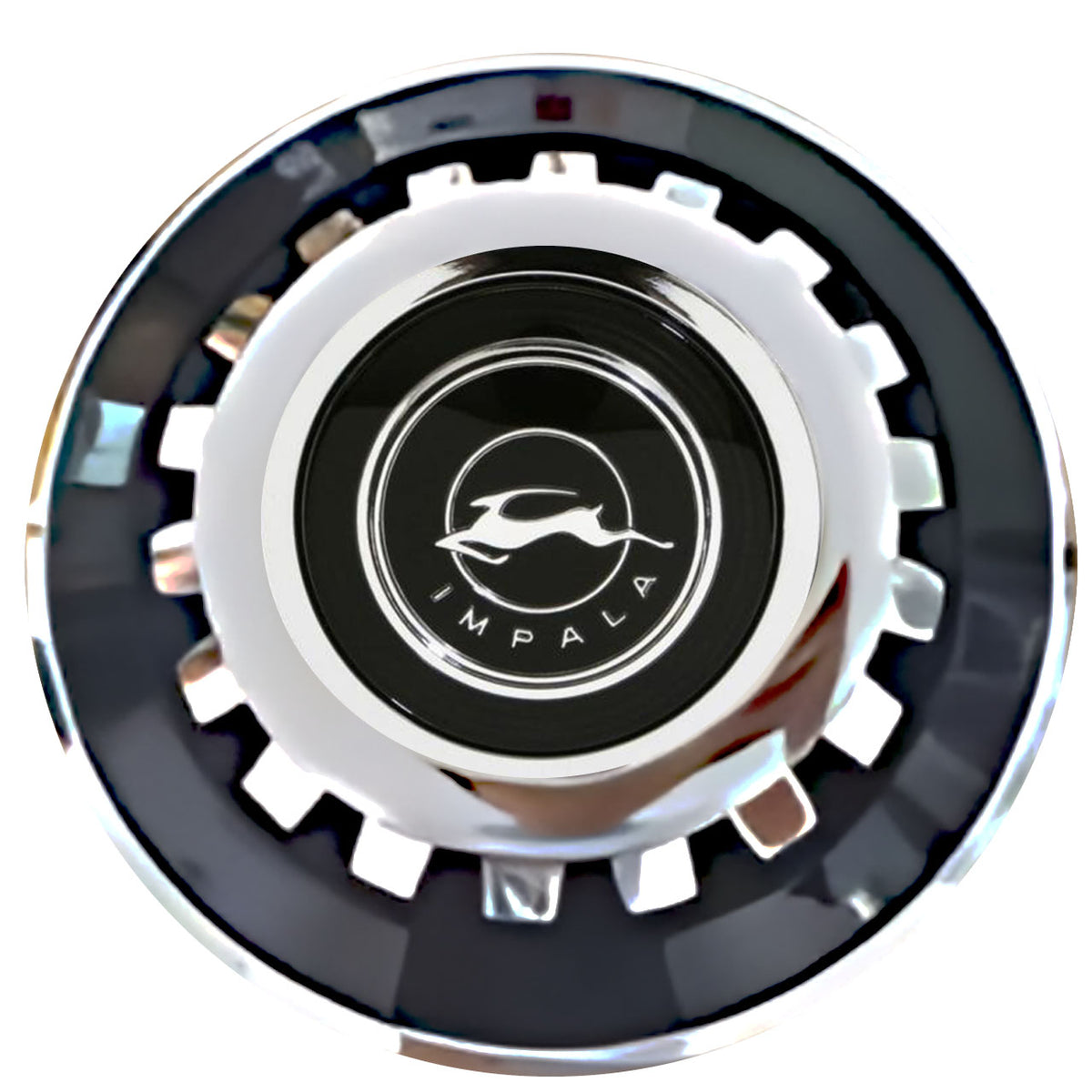 Chevrolet Impala Floating Center Caps Black With Gear Shape Center