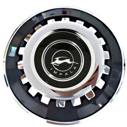 Chevrolet Impala Floating Center Caps Black With Gear Shape Center