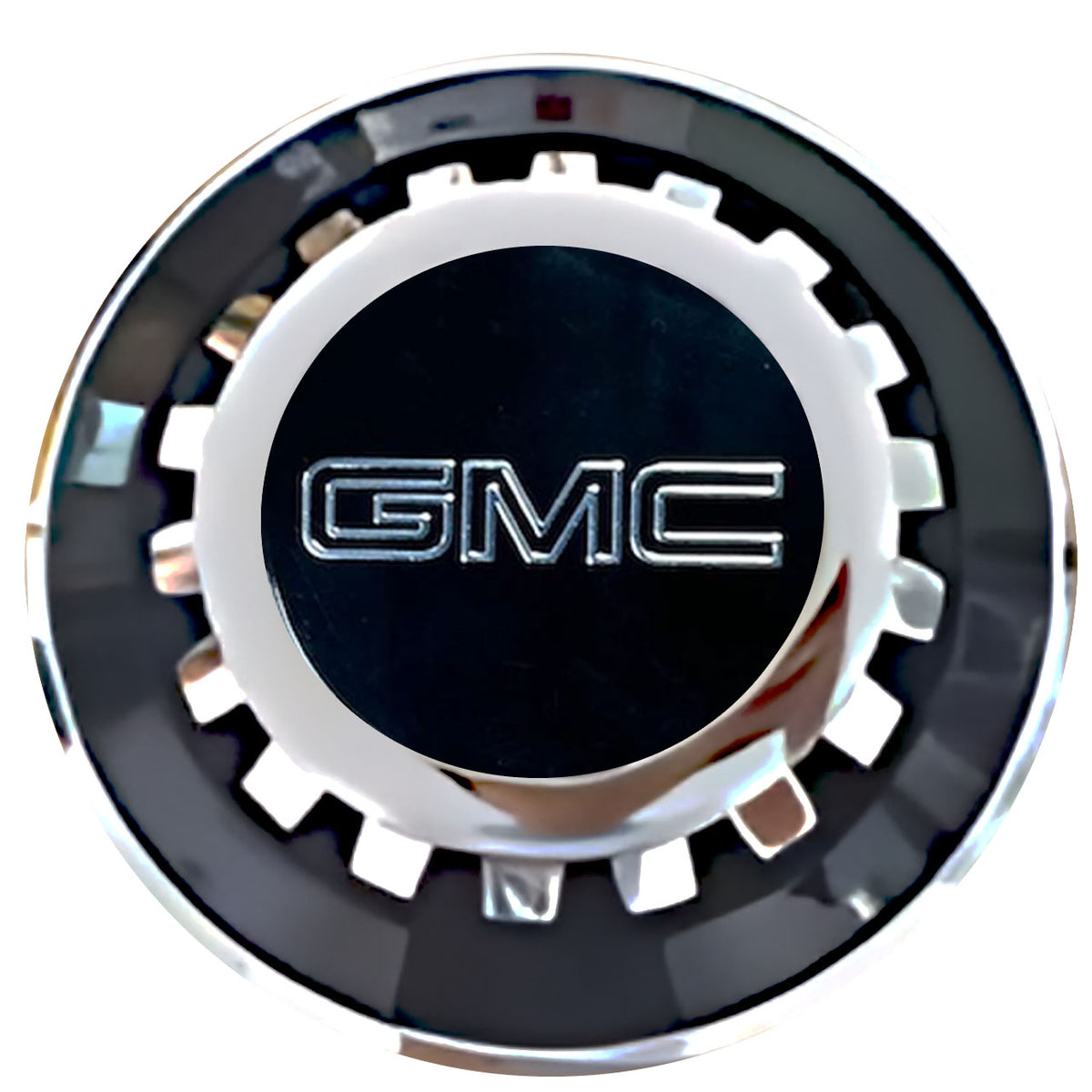 GMC Acadia & Canyon Floating Center Caps Black With Gear Shape Center