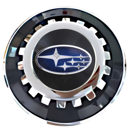 Subaru Floating Center Caps Black With Gear Shape Center