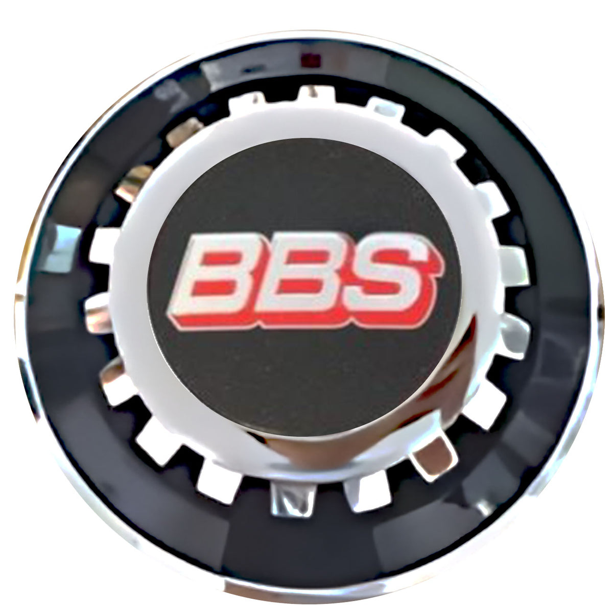 BBS Black & Red Floating Center Caps Black With Gear Shape Center Floating Cente