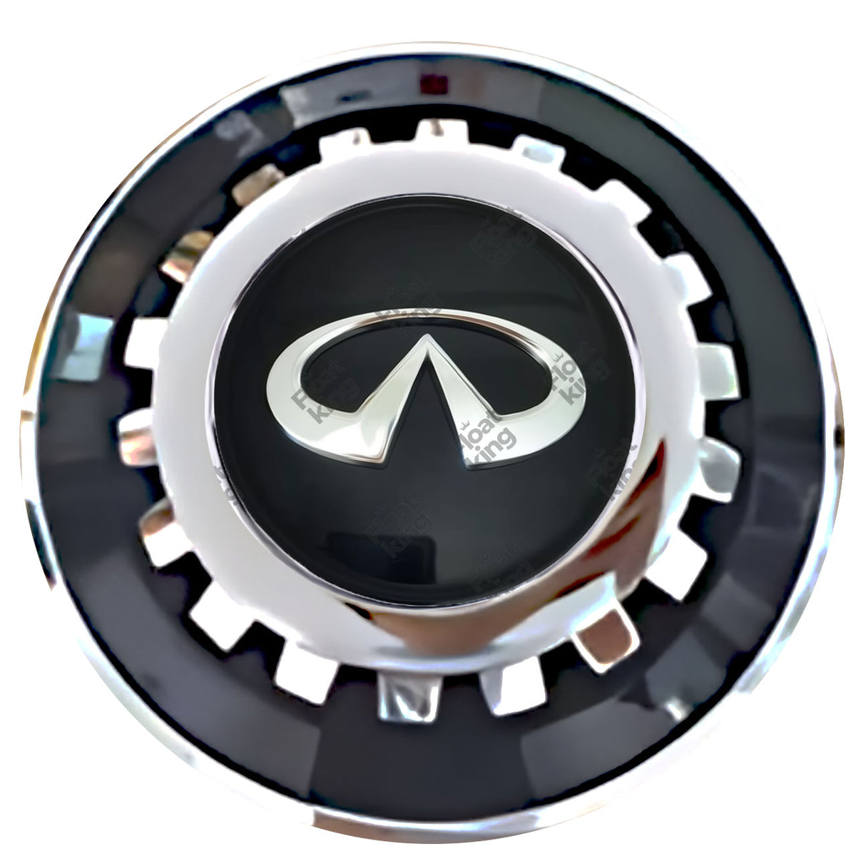 Infiniti Floating Center Caps Black With Gear Shape Center