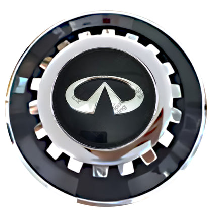 Infiniti Floating Center Caps Black With Gear Shape Center