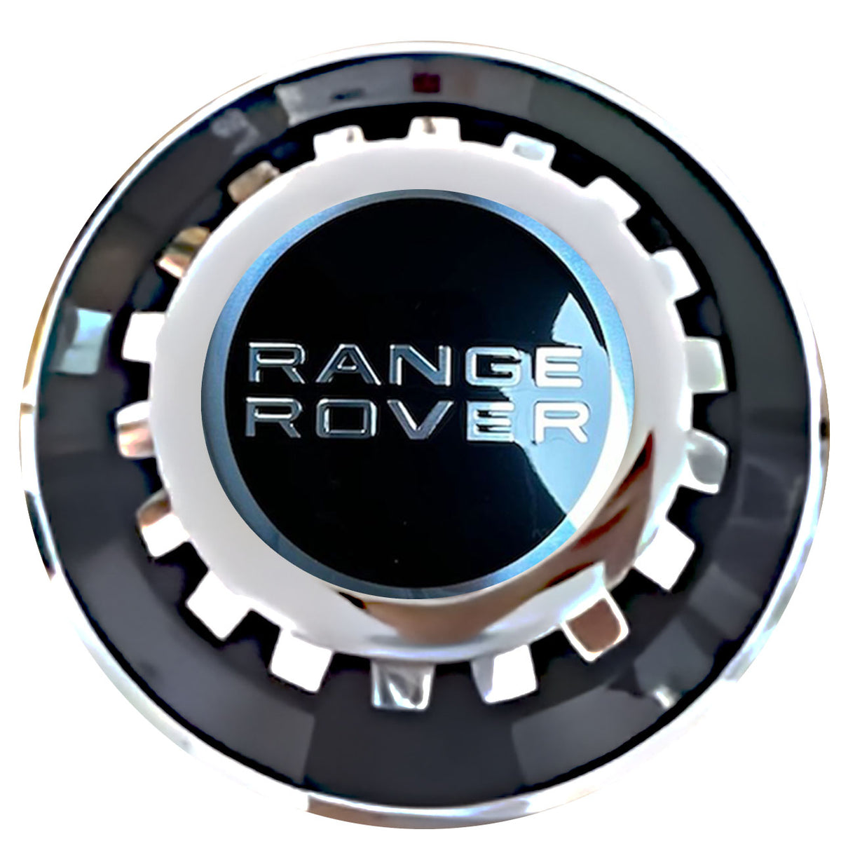 Land Rover Range Rover Floating Center Caps Black With Gear Shape Center