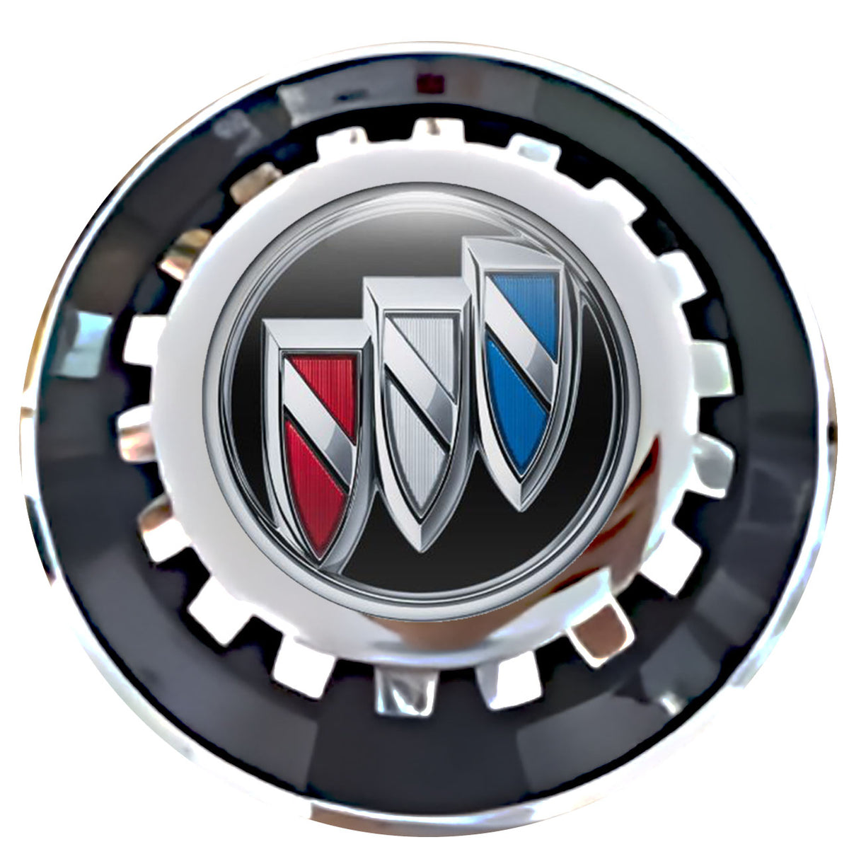 Buick Black Floating Center Caps Black With Gear Shape Center