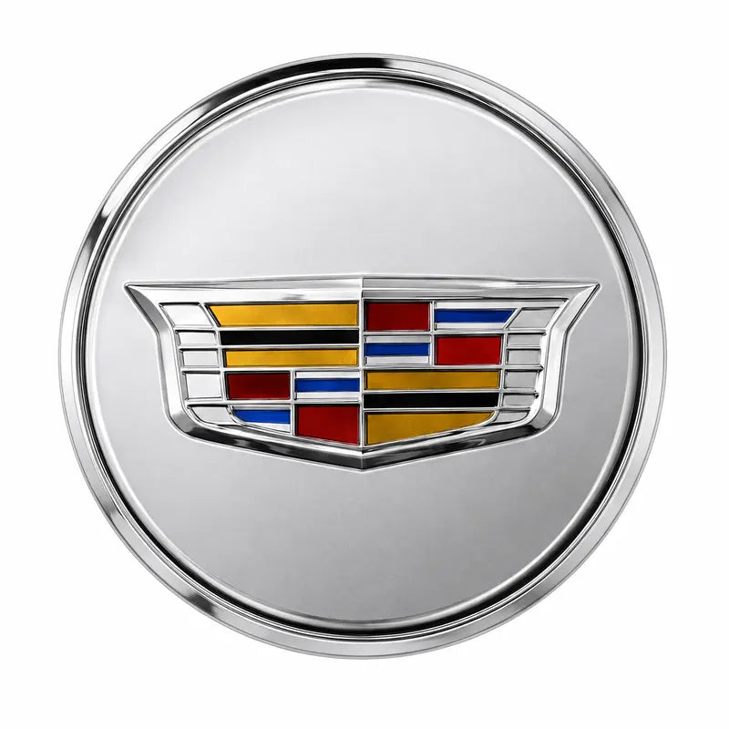 Cadillac stock floating center cap silver – 66mm OEM wheel fitment