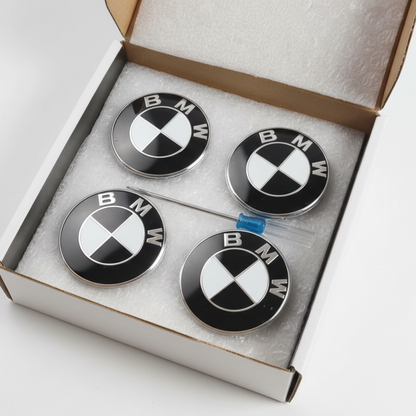 BMW Carbon Fiber 68mm 4 caps