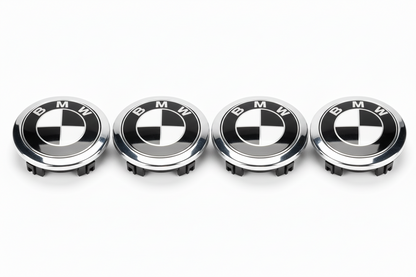 BMW Carbon Fiber 68mm 4 caps zoom out