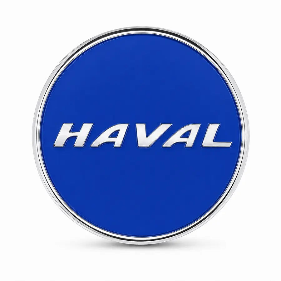 Haval blue 69mm floating center cap with chrome emblem