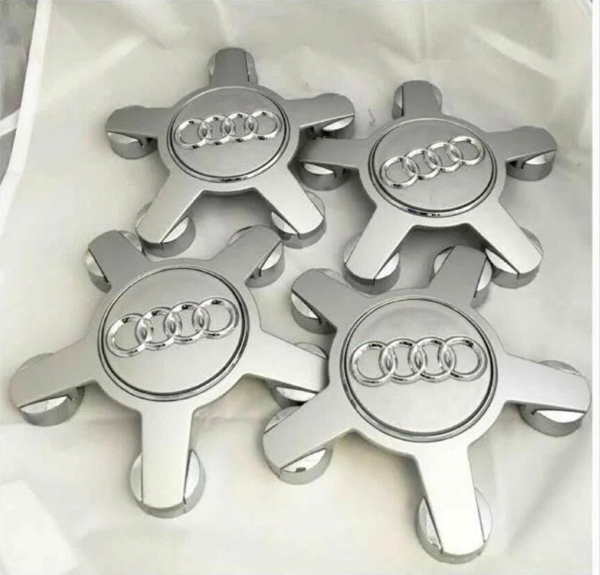 Audi 3 Floating Center Caps White XL