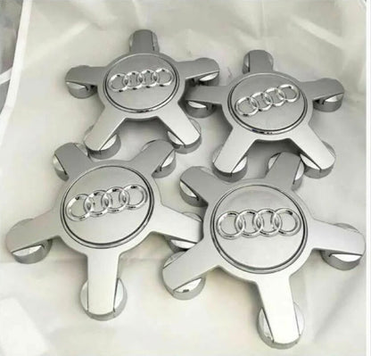 Audi 3 Floating Center Caps White XL